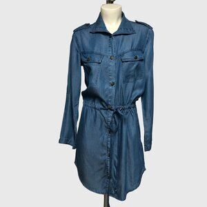 Alison Andrews Lightweight Denim Long Sleeve Dress Size Small